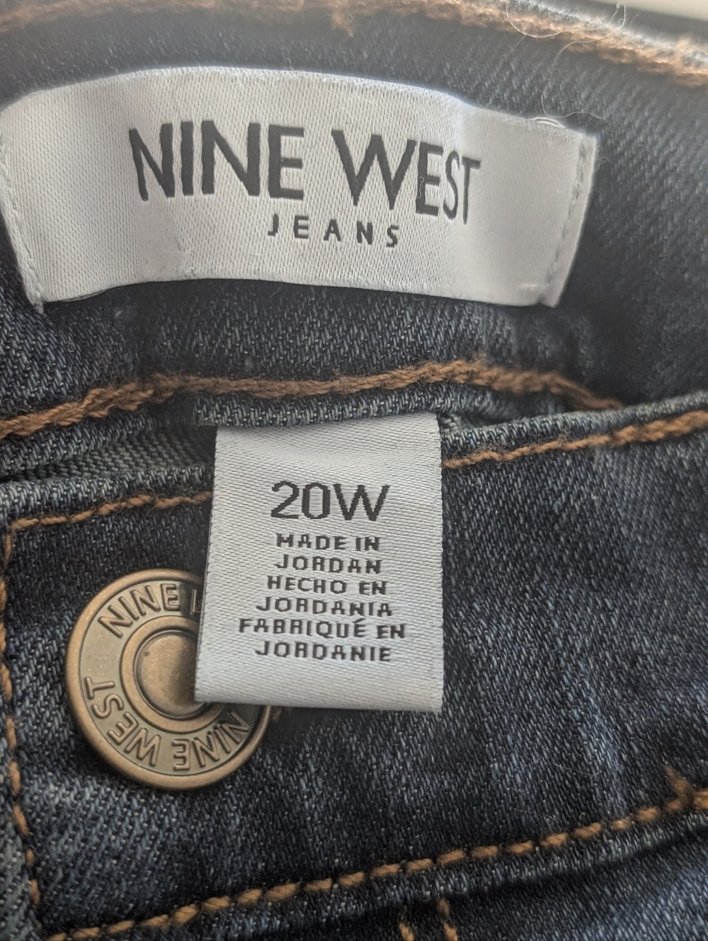 Nine West Dark Blue Skinny Ankle Jeans Size 20W - Picture 3 of 5